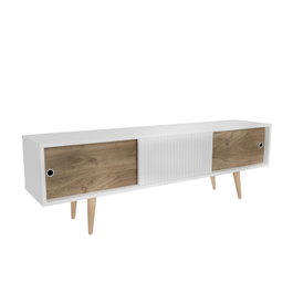 Hanah Home Ecrin Soporte de TV Blanco y Nogal